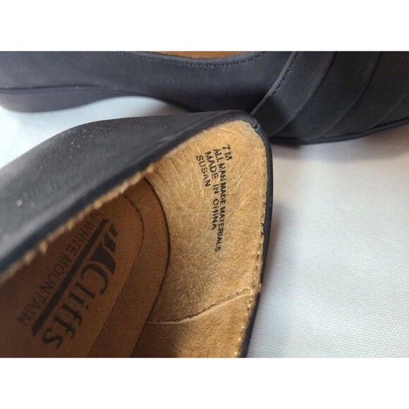 Cliffs by White Mountain Black Flats Size 7M Slip-On Comfort Shoes Round Toe - Picture 4 of 6
